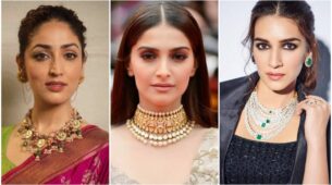 Let Yami Gautam, Sonam Kapoor & Kriti Sanon’s necklace pieces float you on the royal fashion rows
