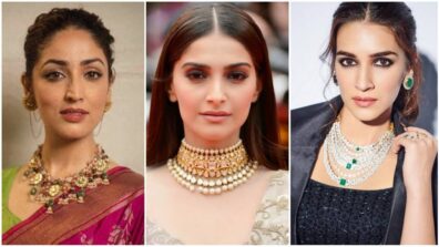 Let Yami Gautam, Sonam Kapoor & Kriti Sanon’s necklace pieces float you on the royal fashion rows