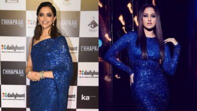 Looks That Are So Shiny They’ll Even Make A Dull Friday Seem Better? Sequin Blue Looks Of Deepika Padukone, Sonakshi Sinha & Others