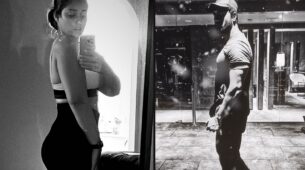 Mirror Mirror On The Wall: Vicky Kaushal and Ileana D’Cruz flaunt fitness game in monochrome snaps, fans can’t keep calm