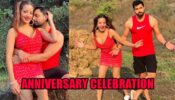 Monalisa looks hot in red co-ord set, shares romantic pictures with hubby on anniversary