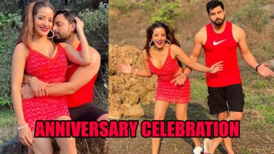 Monalisa looks hot in red co-ord set, shares romantic pictures with hubby on anniversary