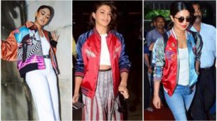 Mrunal Thakur, Jacqueline Fernandez and Priyanka Chopra slay like high-chic babes in printed oversized bomber jackets