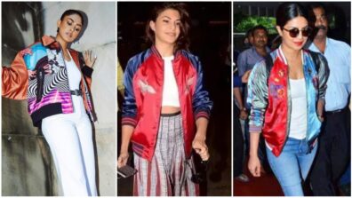 Mrunal Thakur, Jacqueline Fernandez and Priyanka Chopra slay like high-chic babes in printed oversized bomber jackets