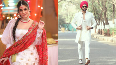 Nazar na lag jaye tenu: Shraddha Arya looks drop-dead gorgeous in red and white patiala outfit, Dheeraj Dhoopar turns ‘Sardar ji’