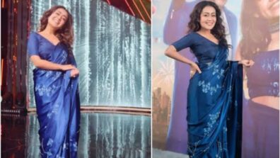 Neha Kakkar Appears Like a Princess Fantasy in Rs 15,000 Blue Silk Saree, See Photos