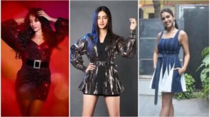 Nora Fatehi, Ananya Panday and Sara Ali Khan are a ‘sight to behold’ in mini belted dress style, take cues