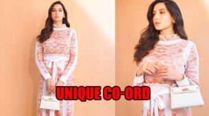 Nora Fatehi makes us drop our jaws in unique co-ord set designed by Apu Jan, See pics