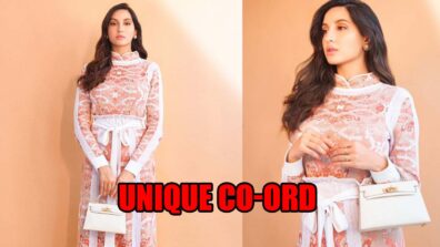 Nora Fatehi makes us drop our jaws in unique co-ord set designed by Apu Jan, See pics