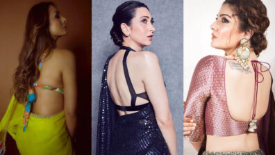 Old Is Gold: Malaika Arora, Karisma Kapoor and Raveena Tandon are burning hot bombshells in backless sarees, see pics