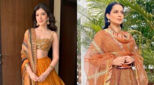 “Orange is the new Lucky”: From Shanaya Kapoor to Kangana Ranaut, Best desi looks in ORANGE