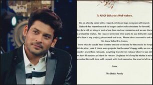 Please ask us: Sidharth Shukla’s family releases statement requesting people to seek permission before any project