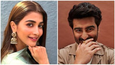 Pooja Hegde is super happy in classic ethnic outfit and cocktail earrings, Arjun Kapoor says, ‘Melody hai chocolatey’