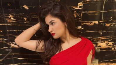 Queen in Action: Avneet Kaur illuminates the internet with her elegant red bodycon avatar