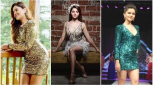 Queen! Rubina Dilaik Donned The Glittery Mini Outfits Flaunting Her Bold Make-Up, See Viral Pics