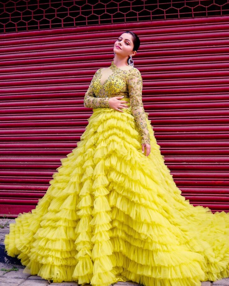 Yellow Vs Pink/Blue Vs Green: Which Tulle Gown Of Rubina Dilaik Would You Steal? - 0