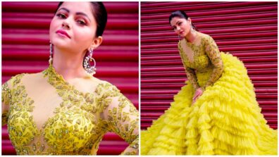 Rubina Dilaik looks dreamy in her peacock-inspired yellow dress