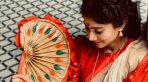 Sai Pallavi turns into gorgeous Bengali bride, grabs eyeballs in red and white traditional saree