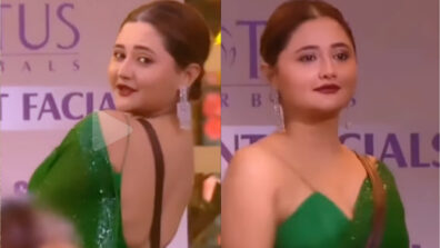 Sarre Not Sorry: Rashami Desai does a super hot dance in backless green saree, netizens sweat seeing her deep-neck jalwa