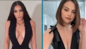 Selena Gomez and Kim Kardashian cut Stylish figures as they ace in all-black plunged neck outfits