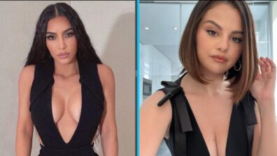 Selena Gomez and Kim Kardashian cut Stylish figures as they ace in all-black plunged neck outfits