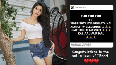 Shivangi Joshi showers love on YRKKH team for successful 13 years, check her message