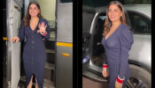 Shraddha Arya dazzles in navy blue bodycon dress, chats with paparazzi for first time after marriage