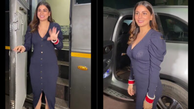 Shraddha Arya dazzles in navy blue bodycon dress, chats with paparazzi for first time after marriage