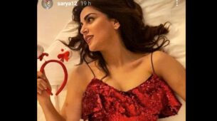 Shraddha Arya gets lazy in her couch, shares super hot photo in red shimmery midi dress