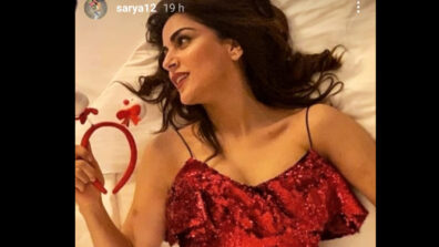 Shraddha Arya gets lazy in her couch, shares super hot photo in red shimmery midi dress