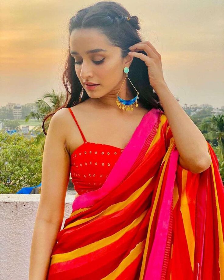 Shraddha Kapoor Looks Too Hot To Handle In Her Orange Saree, And We Are Sure You Would Want To Steal It - 0