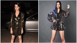Shraddha Kapoor Vs Ananya Panday: B-Town bombshell in metallic midi wrap outfit? (Vote Now)