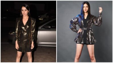 Shraddha Kapoor Vs Ananya Panday: B-Town bombshell in metallic midi wrap outfit? (Vote Now)