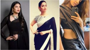 Shruti Haasan, Tamannaah Bhatia and Malavika Mohanan spin heads in black saree, who’s your dream date?