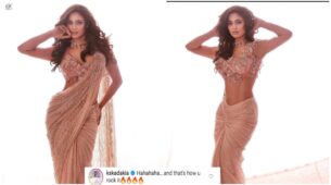 Shweta Tiwari looks phenomenal in beige embellished saree, Bhabhi Ji Aka Saumya Tandon says ‘That’s how you rock it’