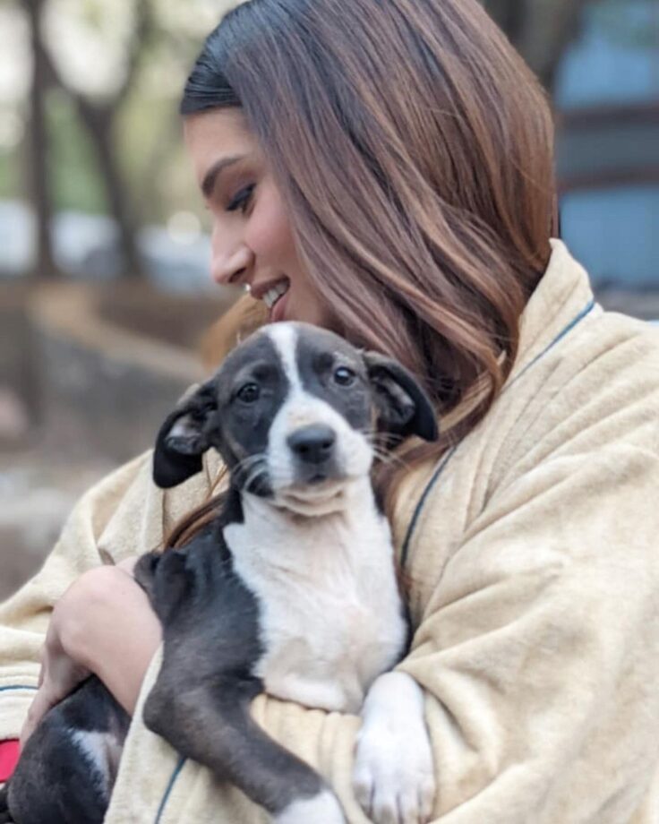 SO CUTE, Tara Sutaria welcomes an adorable guest on the set of Heropanti 2, See Pics - 1