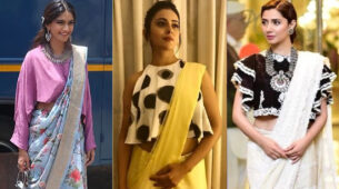 Sonam Kapoor, Rakul Preet Singh and Mahira Khan dazzle ‘fusion fashion’ statement in crop top with saree style, see pics