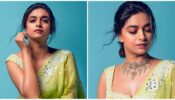 South beauty Keerthy Suresh blends in lime embellished lehenga