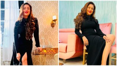 Swalala Baby: Divyanka Tripathi rolls back clock, sends shockwaves in black slit gown and red cherry lipstick