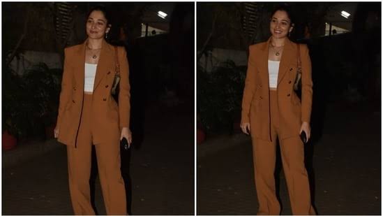 Tamannaah Bhatia Gives Major Formal Fashion Vibes In Monochrome Brown Suit: Check Out - 1