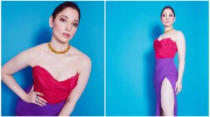 Tamannaah Bhatia proves she is a fashion icon in this stunning red corset outfit, see pics