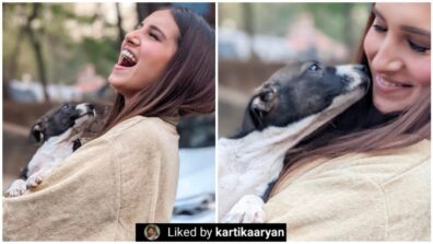 Tara Sutaria is all smiles while hugging her favourite, Kartik Aaryan loves it