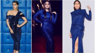 The Big Challenge: Kriti Sanon Vs Sonakshi Sinha Vs Kareena Kapoor: Your dream date in royal blue shimmery dress? (Vote Now)