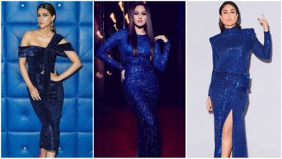 The Big Challenge: Kriti Sanon Vs Sonakshi Sinha Vs Kareena Kapoor: Your dream date in royal blue shimmery dress? (Vote Now)