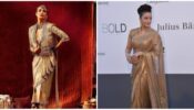 The Big Challenge: Malaika Arora Vs Aishwarya Rai: Ultimate sensuous damsel in golden Tarun Tahiliani saree? (Vote Now)