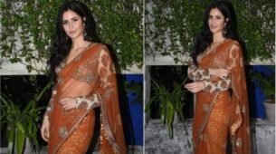 THIS Orange Saree Of Katrina Kaif Looks Just Fine For This Wedding Season: See Pics