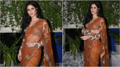 THIS Orange Saree Of Katrina Kaif Looks Just Fine For This Wedding Season: See Pics