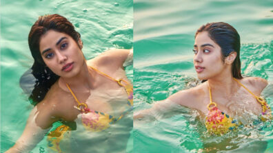 Trending: Janhvi Kapoor takes a hot swim, slays like a mermaid in printed yellow bikini