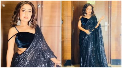 Try These Neha Kakkar’s Inspired Sequin Saree To Dazzle In A Cocktail Party