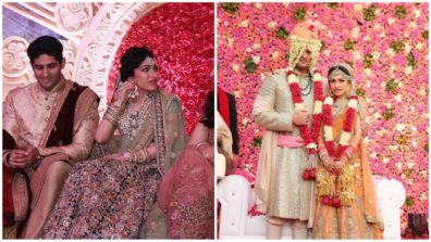 Tulsi Kumar Sparkles In Warp ‘N Weft Banarasi Gold Lehenga On Her Wedding